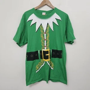 Camiseta DEC25TH Para Hombre Verde Cuello Redondo Navidad Tema Elfo Estampado Gráfico Talla XL - Imagen 1 de 6