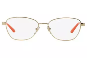 VERSACE MOD. 1221 1252 GOLD ORANGE METAL EYEGLASSES FRAME 52-15-135 CAT EYE NEW - Picture 1 of 4