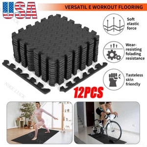 12"x12" Exercise Mat Soft EVA Foam Interlocking Tiles Puzzle Yoga  Gym Floor Pad - Picture 1 of 12