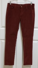 Cult of Individuality 32 Teaser Skinny Jeans Cranberry Red Velour9 NWOT