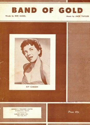 Band Of Gold Piano ukulele Sheet Music Kit Carson BY Bob Musel 1955 - Image 1 of 2