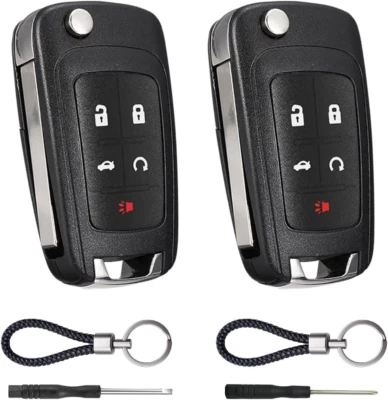 Key Fob Case Replacement 5 Button for Chevy Cruze Camaro Impala Equinox GMC Terr