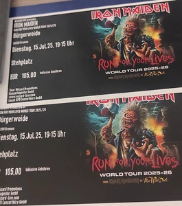 2 Iron Maiden Tickets Bremen Open Air - Bild 1 von 1