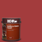 Fence Exterior Paint 1 Gallon Red Barn Livestock Safe Durable Oil Latex Adhesion