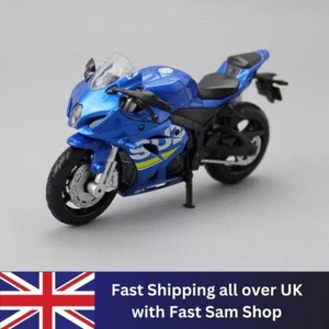 1:18 Suzuki GSX-R1000 Motorcycle Model Diecast Bike Model Toy Kids Gift Blue - Picture 1 of 7