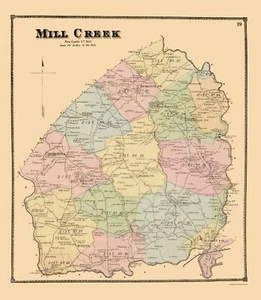 Historischer Stadtplan - Mill Creek Delaware - Biere 1868 - 23 x 26,38 - Bild 1 von 20