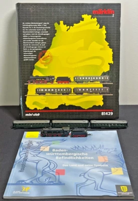 Z Scale Marklin 81429 "50 years Baden-Württemberg" Locomotive & Pass Car Set - Image 1 of 4