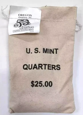 2005 P - Oregon State Quarter Original Mint Sewn Bag- Unopened Box QM2 - Image 1 of 2