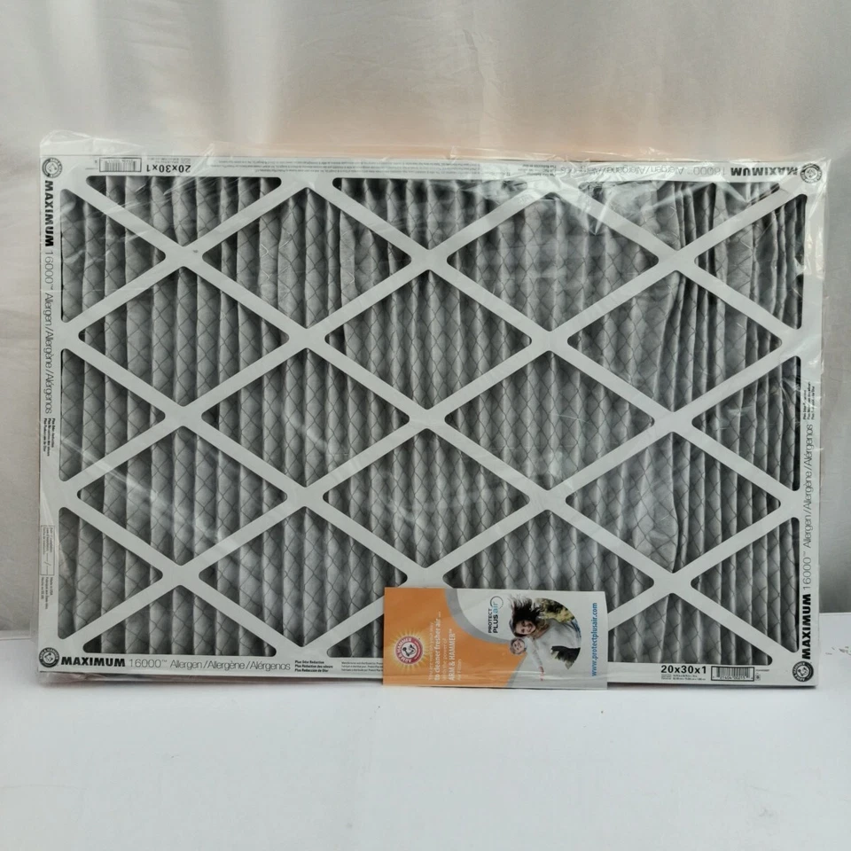 Paquete de 4 filtros de aire olor alérgeno Arm and Hammer Maximum 16000 20x30x1 Foto 1 de 4