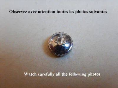 OMEGA N.O.S. COURONNE REMONTOIR BOMBÉE ACIER CROWN Ø 5,3 mm THICK 2,7 mm TAP 0,9