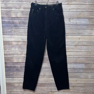 Vintage Timberland Jumbo Cord Corduroy Pants Size 10 Black Baggy Loose Fit - Picture 1 of 6