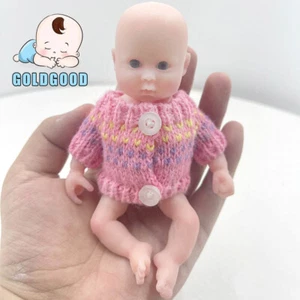 6" Mini Cute Girl Realistic Full Platinum Silicone Dolls Soft Reborn Baby Dolls - Picture 1 of 8