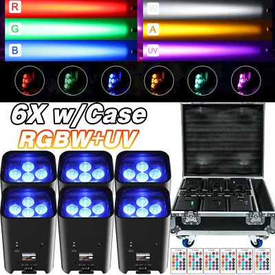 6x18w Wireless Dmx Battery Powered Led Par Uplights Led Uplight APP Wireless Par - Image 1 of 4