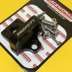 Boost control solenoid 3 port mount Billet Aluminium Black bracket ALY-163BK - Bild 1 von 5