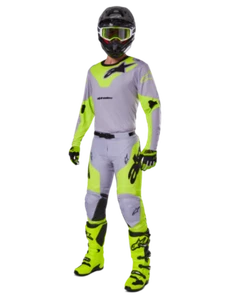 NEW ALPINESTARS 2025 RACER VEIL RACE KIT SUIT GREY YELLOW FLUO MOTOCROSS MX MTB - Picture 1 of 7