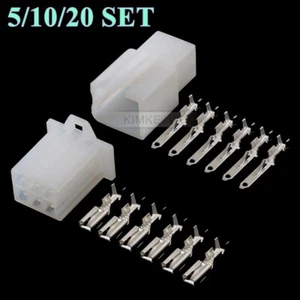 6 Pin/Way 2.8mm Electrical Connector Plug Kit For Motorbike Motorcycle Car Auto - Picture 1 of 4