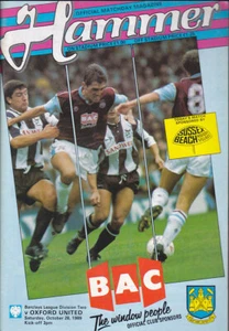 1989/90 WEST HAM UNITED V OXFORD UNITED 28.10.1989 DIVISION 2 - Bild 1 von 1