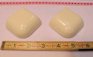 2 pcs. *Glossy Ivory* Ceramic Bullnose Radius Corner by Mosaic Tile, Mudd Style - Picture 1 of 10