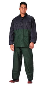 Rothco 2-Piece Navy Blue & Green PVC Rainsuit Size SMALL - Item S3660 - Picture 1 of 1