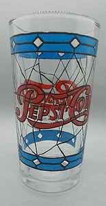 1970’s Pepsi-Cola Tiffany Style Drinking Glass/Holds 16 ounces Liquid  - Picture 1 of 2