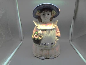 Kleines Mädchen mit Glasaugen Japan Keramik Keksglas 1990 WIE BESEHEN VERKAUFT - Bild 1 von 5