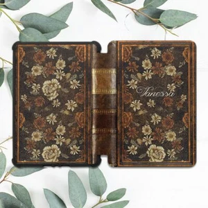 Custom Name Old Book Flowers Case For All-new Kindle 10th Gen Kindle Paperwhite - Picture 1 of 3