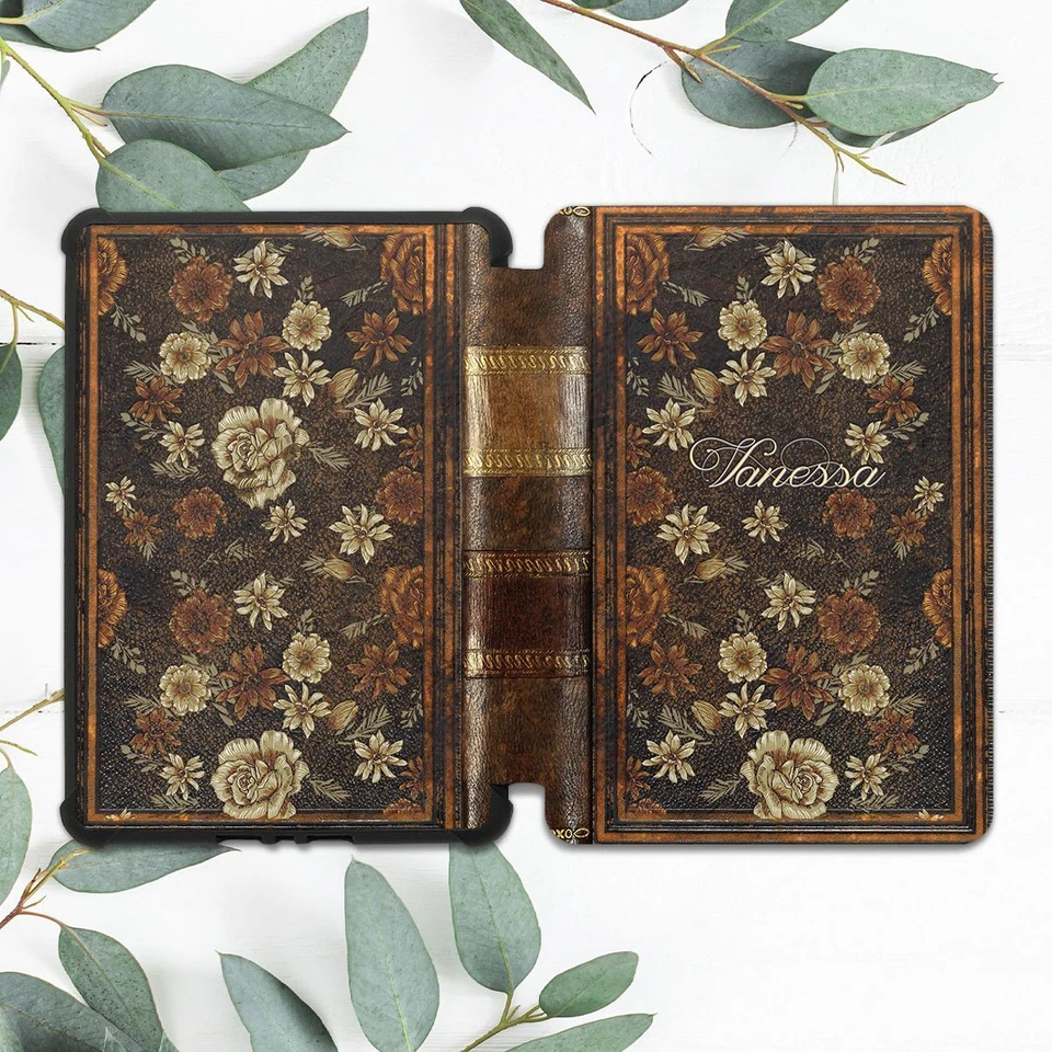 Custom Name Old Book Flowers Case For All-new Kindle 10th Gen Kindle Paperwhite1 - Image 1 of 3