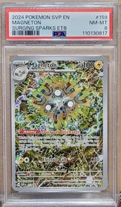 2025 Pokemon SVP En Magneton Surging Sparks ETB PSA 8 - Picture 1 of 2