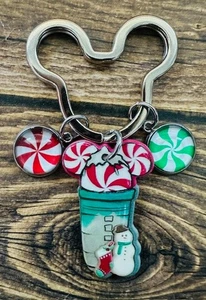 Mickey Weihnachten Pfefferminz Kakao Kaffee Schlüsselanhänger Rucksack Anhänger Handtasche Anhänger - Bild 1 von 1
