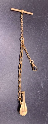 Vintage Gold Filled Pocket Watch chain with banjo instrument watch fob - Image 1 of 4