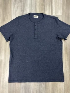 Taylor Stitch Herren Henley Hemd Gr. 44 dunkelblau kurzarm 3-Knopf  - Bild 1 von 5