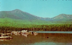 Postcard Mount Katahdin Sandy Stream Pond MA P2201 - Picture 1 of 2