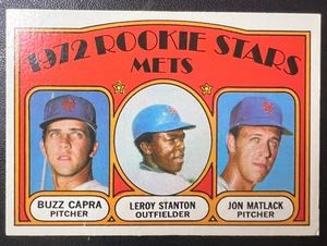 1972 Topps Baseball #141 New York Mets Rookies Jon Matlack Buzz Capra Stanton EX - Imagen 1 de 2