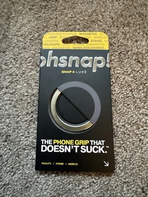 OhSnap Snap 4 Luxe Magnetic Phone Grip for Apple (Magsafe) - Pure Silver New - Image 1 of 4