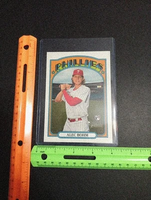 2020 topps heritage alec bohm RC  Oversized Card In Top loader - Image 1 of 4