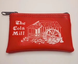 Rare Vintage Coca-Cola Coin Purse "The Cola Mill" Double Stitched Vinyl - Picture 1 of 4