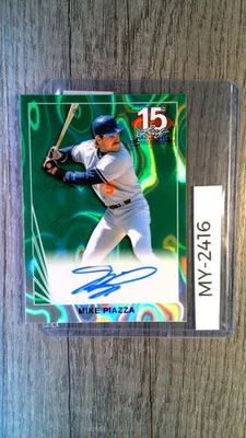 MIKE PIAZZA 2025 HOJA 15 #90AMP1 '90 HOJA AUTO VERDE LAVA 1/1 Foto 1 de 2