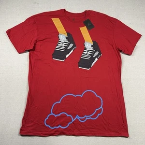Jordan Shirt Mens 3xl Basketball Jumpman Robot Clouds Shoes Red - Picture 1 of 7