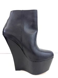 Kurt Geiger Carvela Smirk Extreme High Heel Wedge Ankle Boots Size 39 Black - Bild 1 von 8