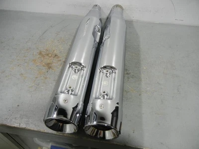 2023 Harley Davidson CVO Road Glide FLTRXSE Mufflers Set Chrome, Used 64901280 - Image 1 of 4