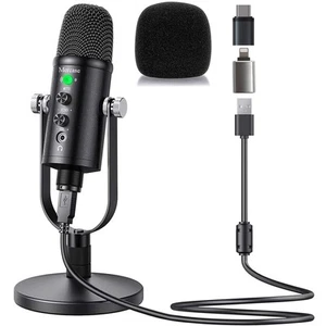 USB Condenser Microphone for Podcasting, Streaming, Recording on Phone, PC, M... - Picture 1 of 7