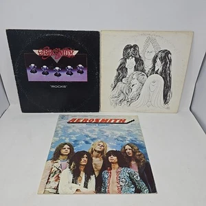 AEROSMITH Draw the Line, Rocks & Self Titled Album Lot/3 -2 STERLING LPs READ - Picture 1 of 22