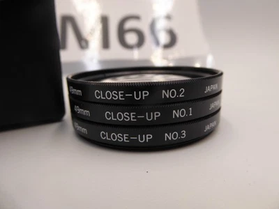49mm Close Up Lens Set (3) No1, 2 & 3,  Japan with case  MACRO  GLASS NO PLASTIC - Image 1 of 2