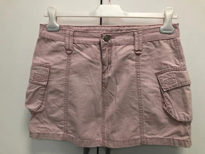 Kurzer Stoffrock Gr S Taschen mit Klettverschluss Minirock Basic Rosa Pink - Bild 1 von 2