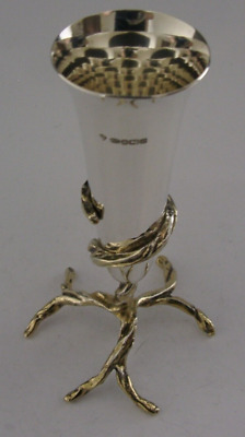 Jack Spencer English Solid Sterling Silver Specimen Vase 2000 Naturalistic • 185£