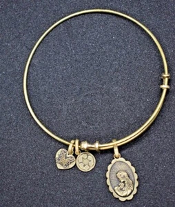 Angelica RCI Antiqued Brass Finish A Mother's Love Expandable Bangle - Picture 1 of 2