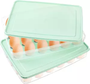 2 PCS Deviled Egg Containers with Lid, Hold 48 Eggs, 11.8X8.8 Inch - Picture 1 of 12