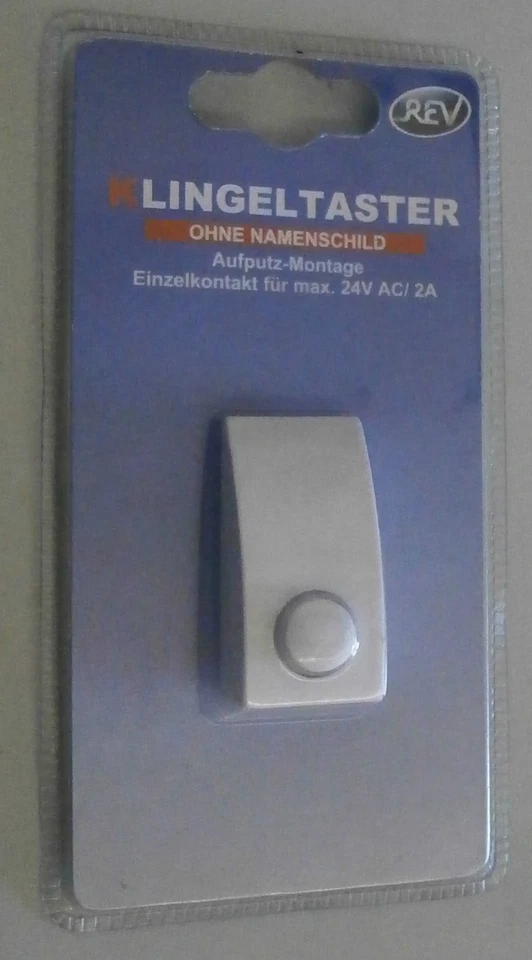 REV RITTER KLINGELTASTER WEISS 1-FACH ART.-NR. 0021811 -NEU-