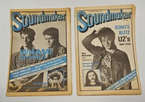 Two rare issues: SOUNDMAKER Magazine December 11 1982 WHAM and January 8 1983 U2 - Picture 1 of 14