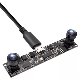 ELP 1280X720 HD 30fps 60fps Wide Angle USB Camera Module w/ 90degree Dual Lens - Picture 1 of 9
